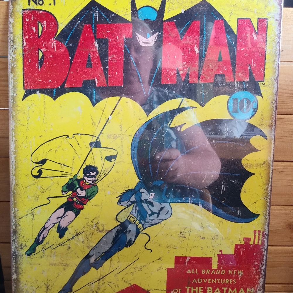 Batman Super hero metal sign